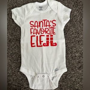 Unisex 12mo Santa’s Favorite Elf Onesie